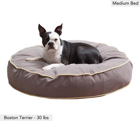 Show full view: Happy Hounds Scooter Round Pillow Dog & Cat Bed with Removable Cover, Smoke, Medium slide 3 of 9