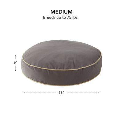 Show full view: Happy Hounds Scooter Round Pillow Dog & Cat Bed with Removable Cover, Smoke, Medium slide 4 of 9