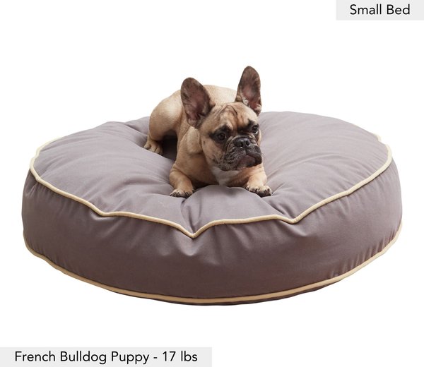 Show full view: Happy Hounds Scooter Round Pillow Dog & Cat Bed with Removable Cover, Smoke, Small slide 2 of 8