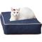 Show in main carousel: Happy Hounds Stella Indoor/Outdoor Rectangle Cat Bed, Navy, X-Small slide 3 of 6