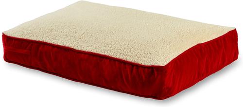 Show full view: Happy Hounds Willow Rectangle Pillow Cat Bed, Crimson, X-Small slide 3 of 6