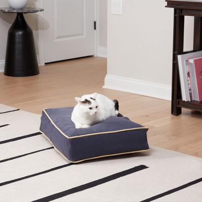 Show full view: Happy Hounds Willow Rectangle Pillow Cat Bed, Denim, X-Small slide 3 of 7