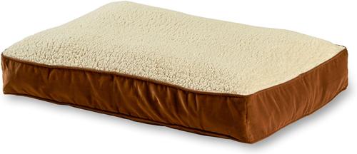 Show full view: Happy Hounds Willow Rectangle Pillow Cat Bed, Latte, X-Small slide 3 of 6