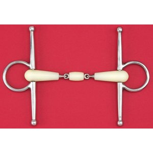 Happy Mouth Double Jointed Roller Full Cheek Horse Bit, 5 1/2-in