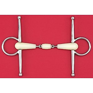 Happy Mouth Double Jointed Roller Full Cheek Horse Bit, 5-in