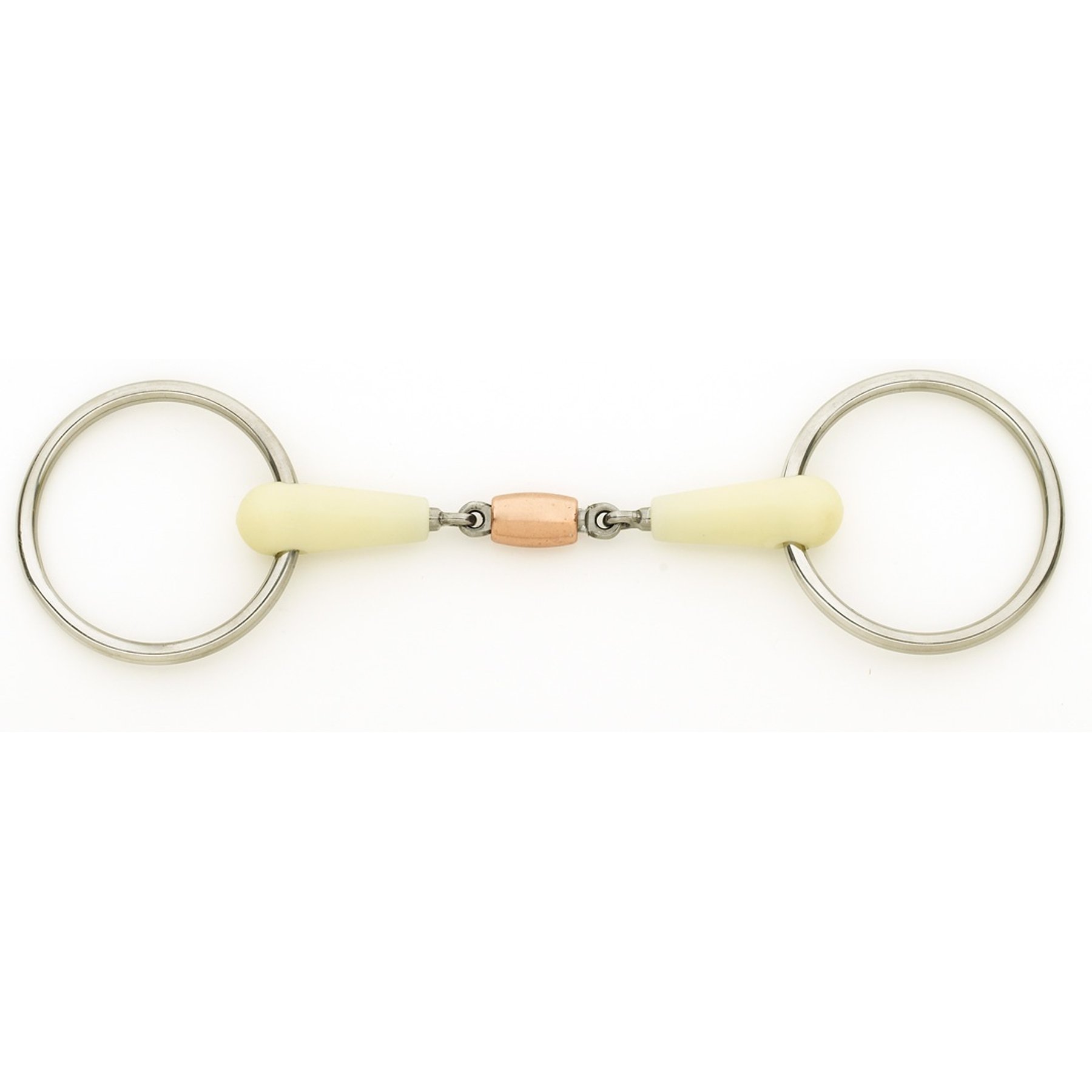 Happy Mouth Double Jointed Roller Loose Ring Horse Bit, 5 1/2-in