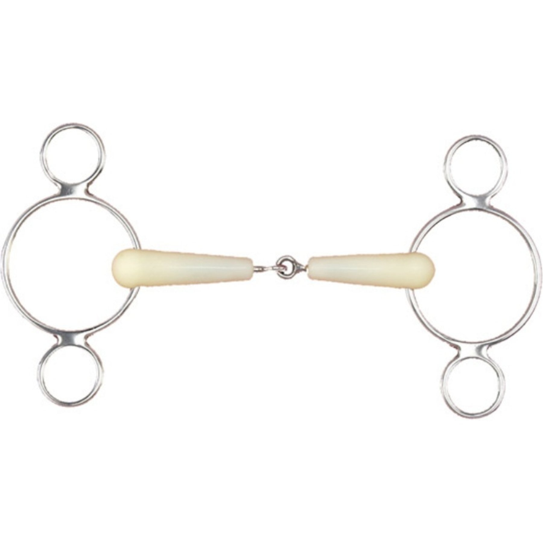 Happy Mouth Jointed 2-Ring Gag Horse Bit, 5 3/4-in