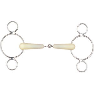 Happy Mouth Jointed 2-Ring Gag Horse Bit, 5 3/4-in