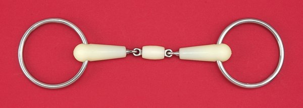Show full view: Happy Mouth Mullen Shaped Loose Ring Horse Bit, 6-in slide 1 of 1