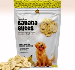 Happy Olly Freeze-Dried Banana Slices Grain-Free Digestive Support Freeze-Dried Dog & Cat Treats, 3-oz bag