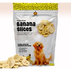Happy Olly Freeze-Dried Banana Slices Grain-Free Digestive Support Freeze-Dried Dog & Cat Treats, 3-oz bag