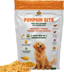 Happy Olly Freeze-Dried Pumpkin Treats Grain-Free Prebiotics & Fiber Freeze-Dried Dog & Cat Treats, 2-oz bag