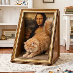 Happy & Polly 3D Immersive Art Design Thick Framed Cat Scratcher, Mona Lisa
