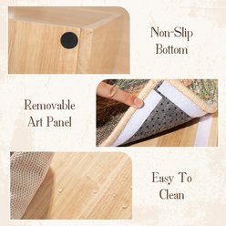 Happy & Polly 3D Solid Wood Frame Cat Scratcher, Starry Night, 21-in slide 2 of 9