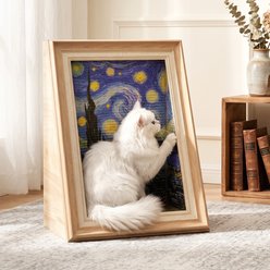Happy & Polly 3D Solid Wood Frame Cat Scratcher, Starry Night, 21-in slide 1 of 9