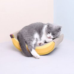 Happy & Polly Banana Shaped Scratching Pad Cat Toy