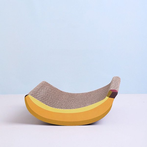 Happy & Polly Banana Shaped Scratching Pad Cat Toy
