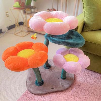 Show full view: Happy & Polly Bloomy Flower 24-in Plush Cat Tree, Large slide 5 of 10