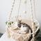 Show in main carousel: Happy & Polly Bohemia Style Cat Hammock with Removable Cover, Beige, Medium slide 1 of 10