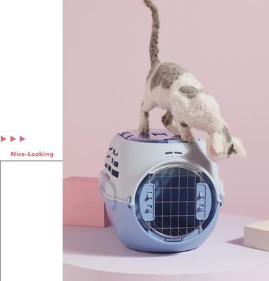 Show full view: Happy & Polly Double-Door Top & Front Entry Airbox Cat Carrier Bag, Blue slide 3 of 4