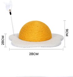 Happy & Polly Egg Series Sisal Cat Scratcher Toy, Yellow, Medium slide 2 of 5