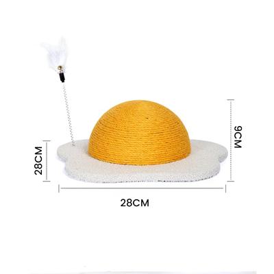 Show full view: Happy & Polly Egg Series Sisal Cat Scratcher Toy, Yellow, Medium slide 5 of 7