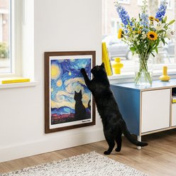 Happy & Polly Framed Art Embellished Scratchers Cat Toy, 16.5 x 12-in, Starry Night