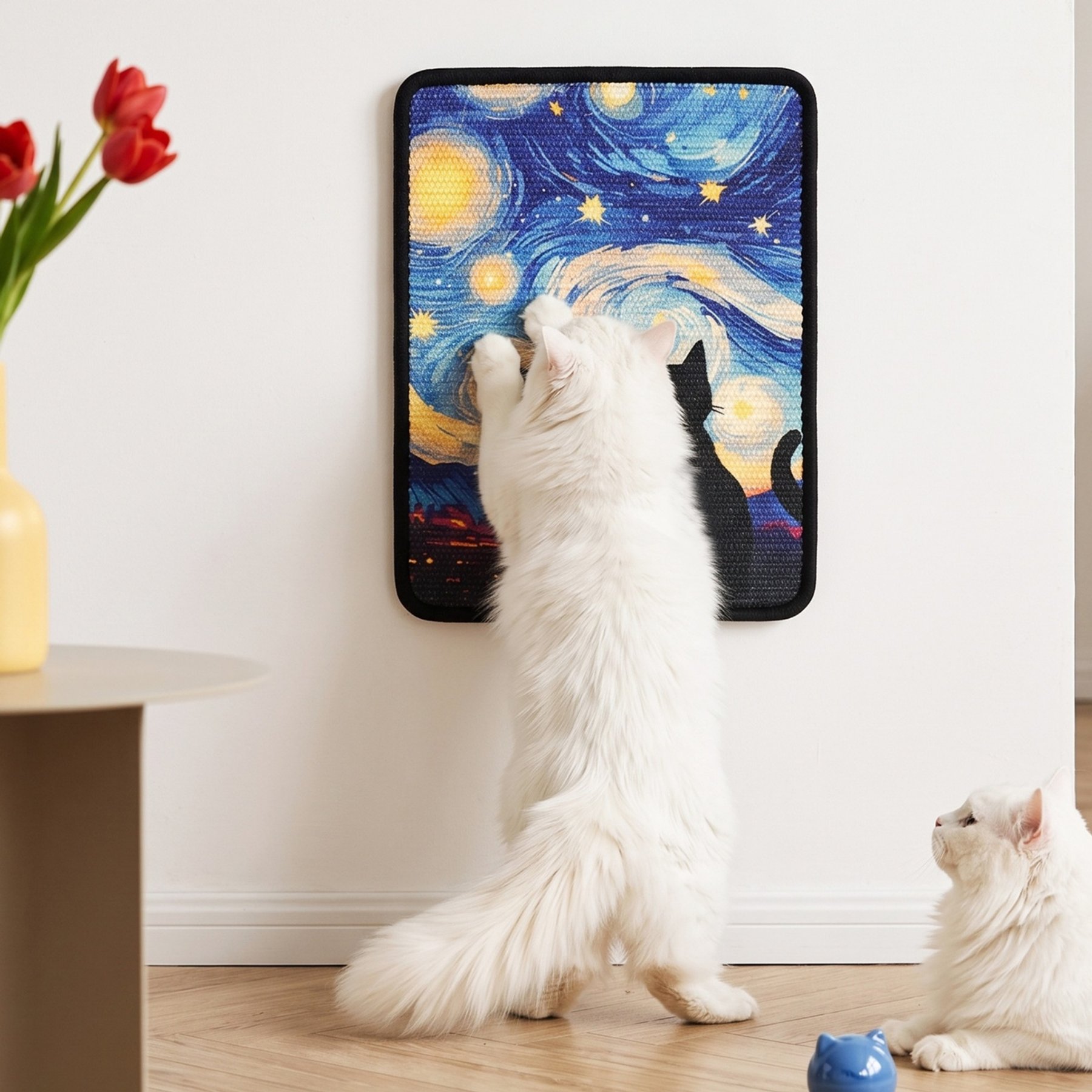 Happy & Polly Framed Art Exercise Scratchers Cat Toy, 15 x 11.5-in, Starry Night