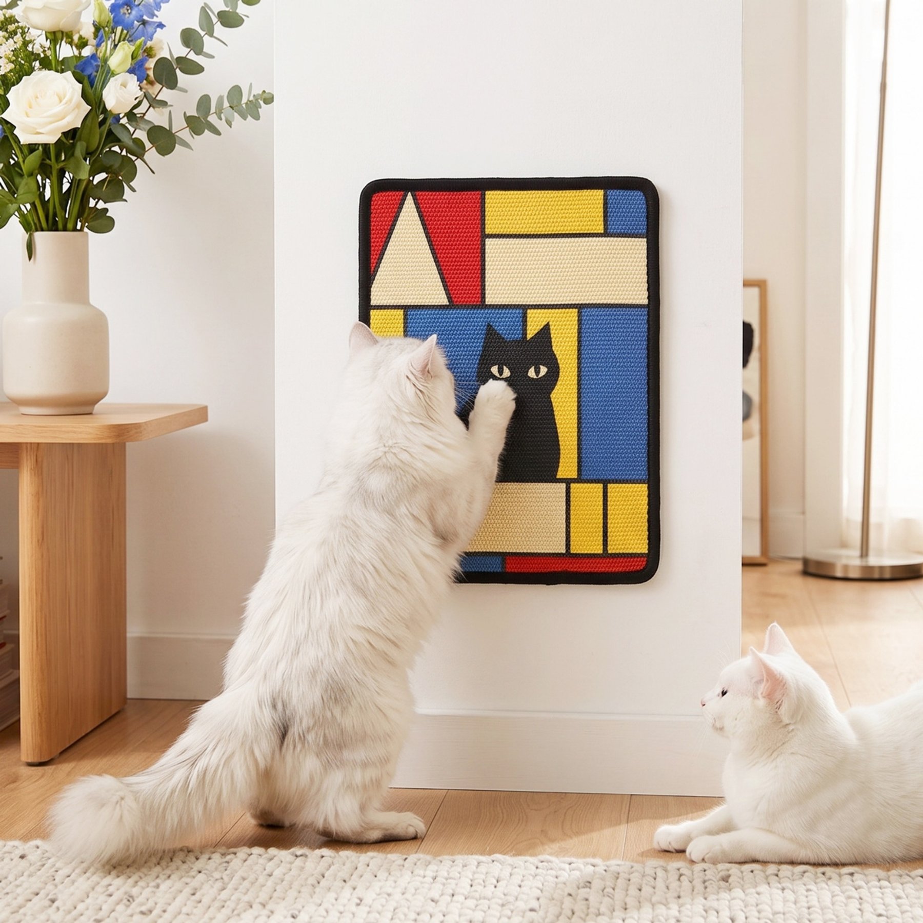 Happy & Polly Framed Art Exercise Scratchers Cat Toy, 15 x 11.5-in, Geometric