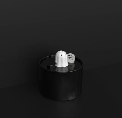 Show full view: Happy & Polly Ghost Non-skid Ceramic Dog & Cat Water Fountain, 50-oz slide 3 of 8