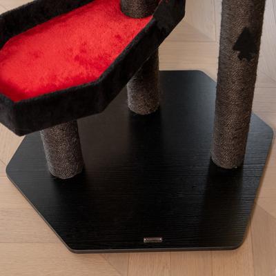 Show full view: Happy & Polly Gothic Style 41.3-in Removable Cushion Plush Cat Tree, Red, Large slide 4 of 9
