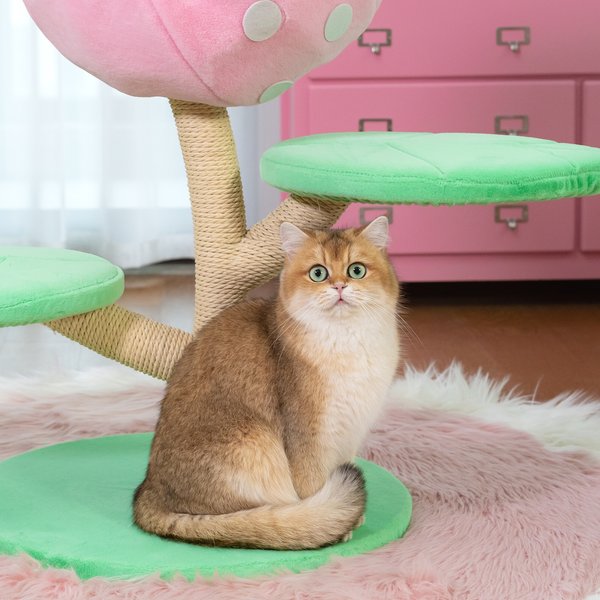 Happy & Polly Monster World 31.7-in Plush Cat Tree & Condo, Large