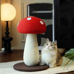 Happy & Polly Mushroom Cat Scratcher Toy, Red, Large