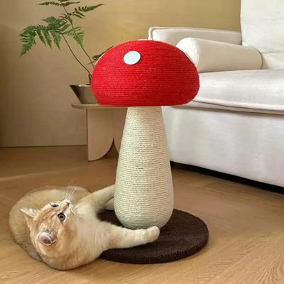 Show full view: Happy & Polly Mushroom Cat Scratcher Toy, Red, Large slide 4 of 11