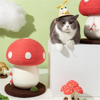 Show full view: Happy & Polly Mushroom Cat Scratcher Toy, Red, Medium slide 3 of 12