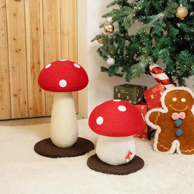 Show full view: Happy & Polly Mushroom Cat Scratcher Toy, Red, Medium slide 10 of 12