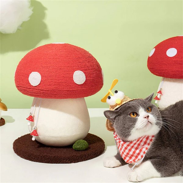 Happy & Polly Mushroom Cat Scratcher Toy for Halloween