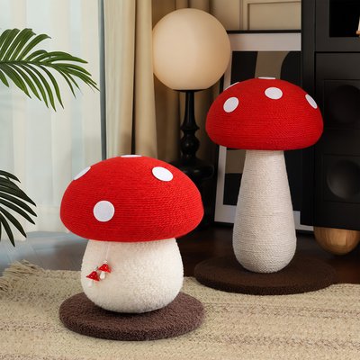 Happy & Polly Happy & Polly Mushroom Series Sisal Cat Scratcher Toy, 2 count, Mixed