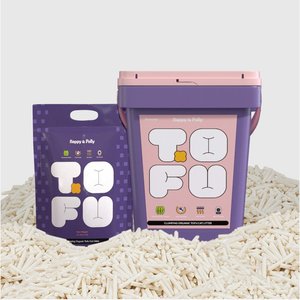 Happy & Polly Organic Tofu Clumping Cat Litter, 20-lb bucket