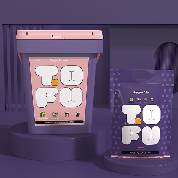 Happy & Polly Organic Tofu Clumping Cat Litter