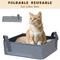 Show in main carousel: Happy & Polly Portable Foldable Cat Litter Box, Gray, Large slide 2 of 7