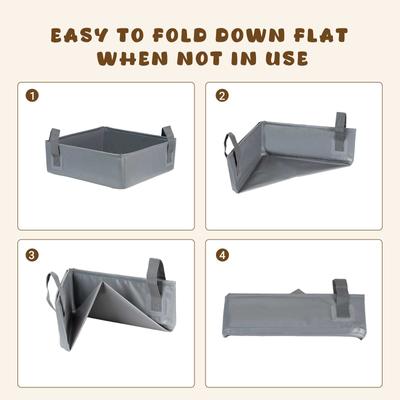 Show full view: Happy & Polly Portable Foldable Cat Litter Box, Gray, Large slide 7 of 7