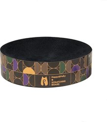 Happy & Polly Round Cat Scratching Pad, Black, 16-in