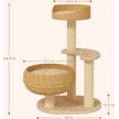 Show in main carousel: Happy & Polly Sleeping in the Bowl 34.8-in Plush Cat Tree, Beige, Large slide 9 of 10