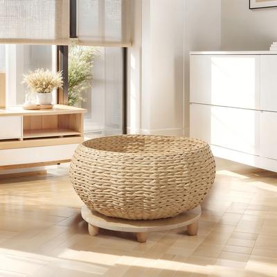 Show full view: Happy & Polly Sleeping in The Bowl Cat Bed, Brown, Large slide 5 of 7