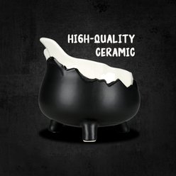 Happy & Polly Spooky Eleveated Cat Bowl, Black, 1-cup slide 2 of 9