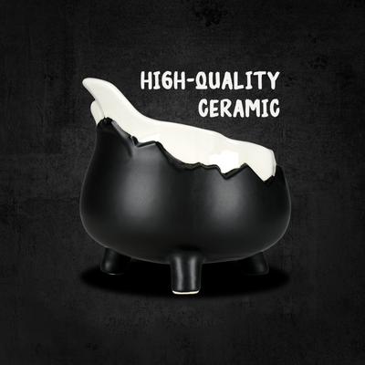 Show full view: Happy & Polly Spooky Eleveated Cat Bowl, Black, 1-cup slide 7 of 10