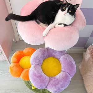 Happy & Polly Three Flower 35-in Plush Cat Tree, Large