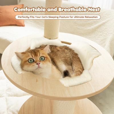Show full view: Happy & Polly Transformable 58-in Plush Cat Tree & Condo, Beige, Large slide 7 of 10