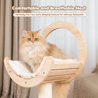 Show full view: Happy & Polly Transformable 58-in Plush Cat Tree & Condo, Beige, Large slide 6 of 10
